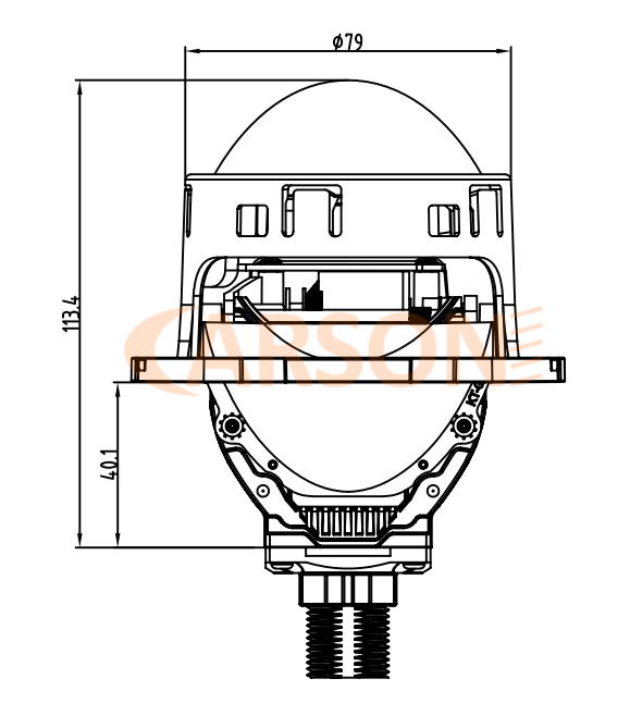 KTG-1 9+1 CSP LED Bi LED lens thumbnail 5