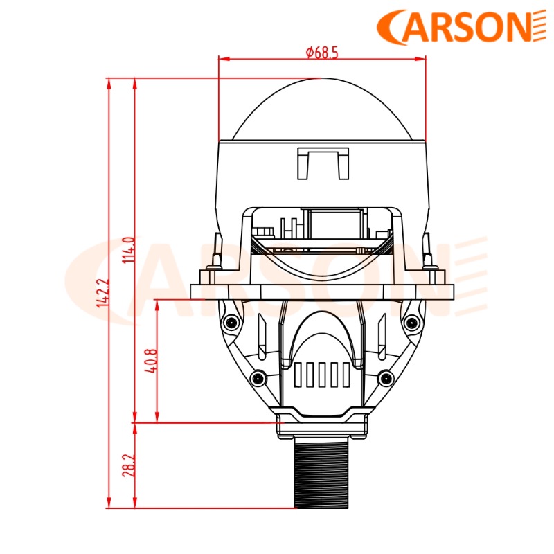 BAT-25 6+1 CSP LED Bi LED lens thumbnail 5