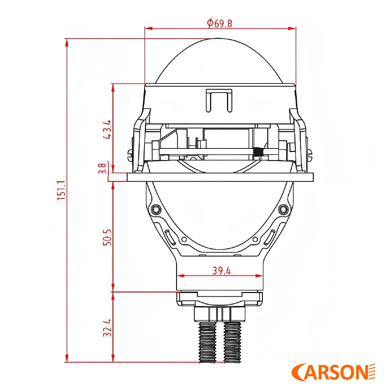 CS25 6+1 CSP LED Bi LED lens thumbnail 4