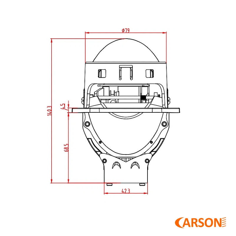 BAT-3  6+6 CSP LED Bi LED lens thumbnail 6