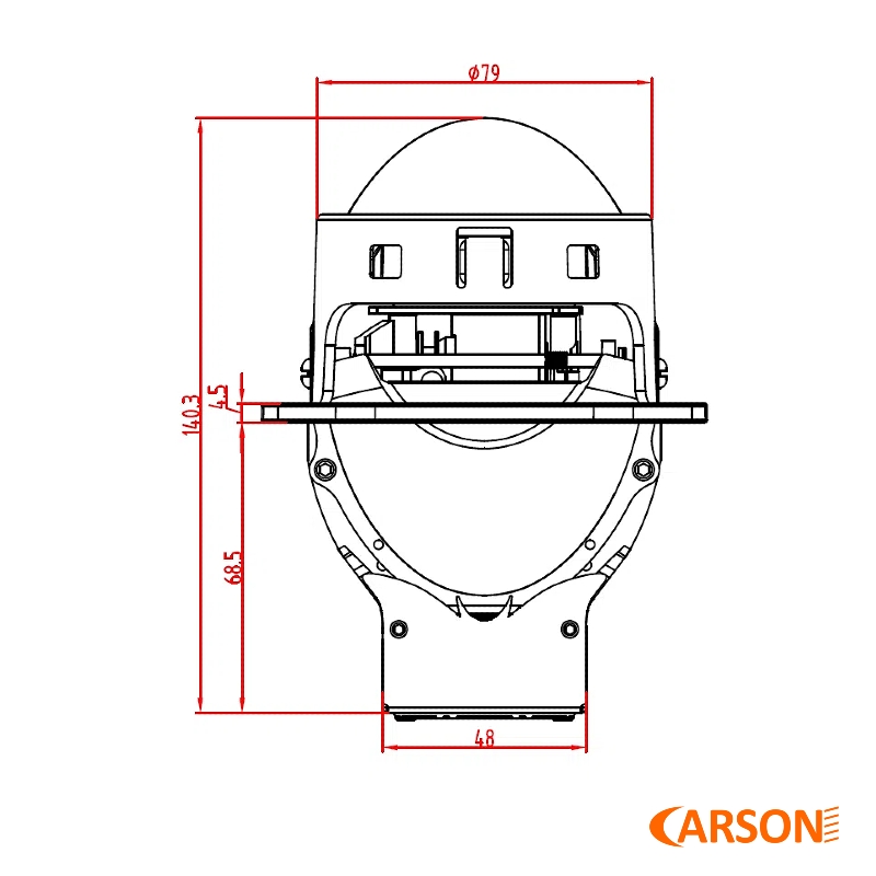BAT-9 6+1+1 OSRAM Bi LED Lens thumbnail 6